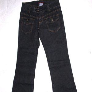 Dimante Black Wide Leg Jeans, Size 1/2